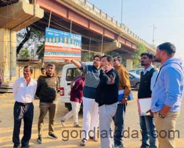 विनोद अग्रवाल यांची घटनास्थळी पाहणी ओव्हर ब्रिजचे काम विक्रमी