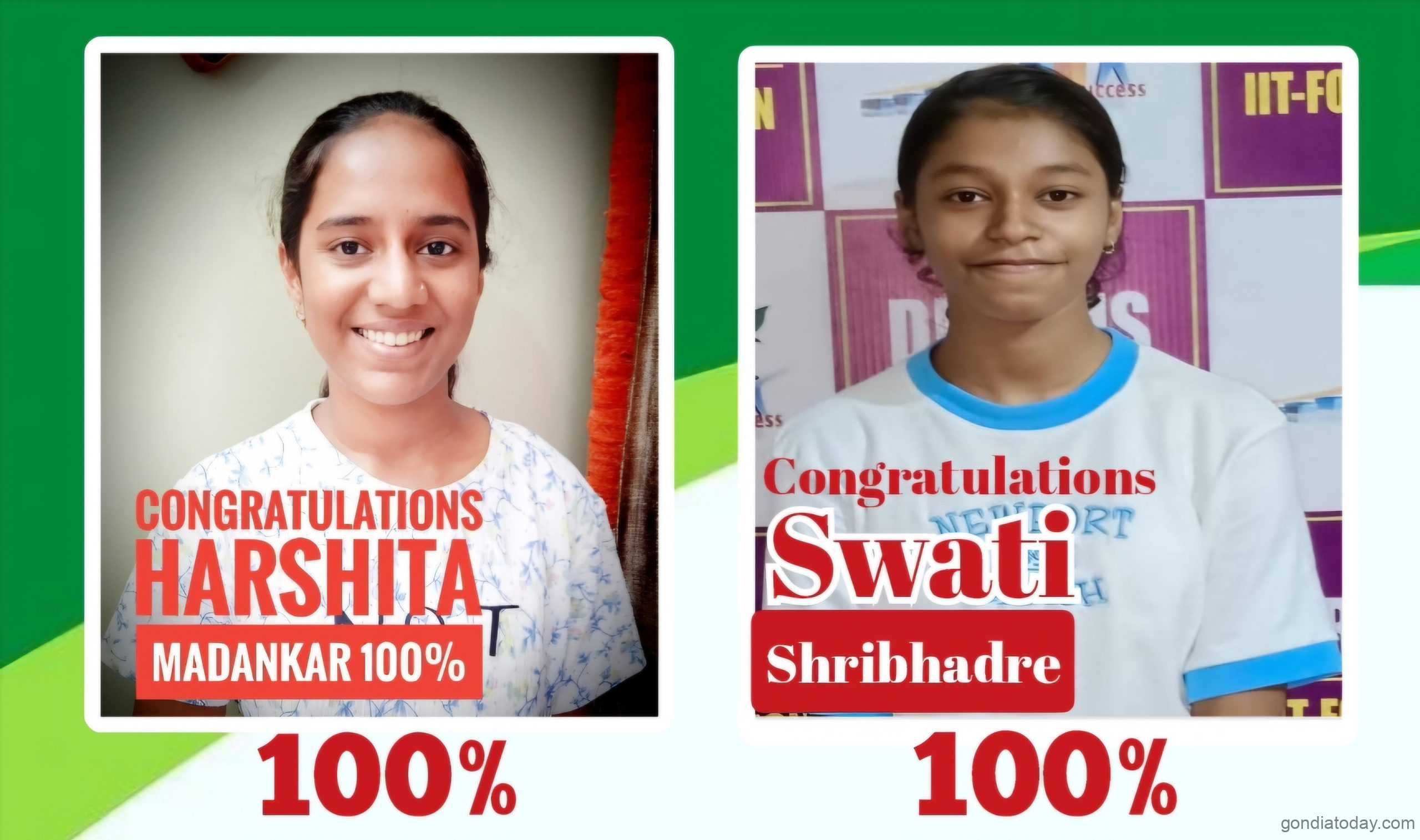 पुन्हा दहाव्या क्रमांकावर विवेक मंदिरची हर्षिता आणि स्वाती जिल्ह्यात